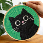 BEUNITONE 2Pcs Cute Cat Punch Needle Kit - Image 5
