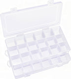IOOLEEM 18 Grids Adjustable Dividers Plastic Bead Organizer Box, Organizer by IOOLEEM