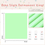 Tintnut Boho Permanent Vinyl 8 Sheets 12''x10'' Mint Green Adhesive Vinyl | - Image 2