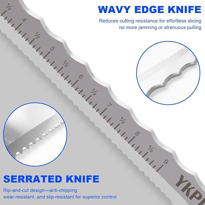 Insulation Knife with Measuring Scale, Stainless Steel Double-Sided Serrated - Image 5