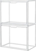 ZLLZUU Acrylic Display Case Large Clear Boxes 3 Pack Stackable Storage Bins | by ZLLZUU