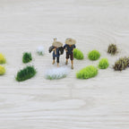 Woohome 78 PCS Static Grass Tuft 2 Size Model Grass Tufts Green Miniature Grass - Image 7