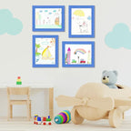 Kids Art Frames, 8.5x11 Front Opening Kids Artwork Frames Changeable, Skyblue - Image 5