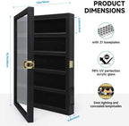 Minifigure Display Case – Black 16″ × 11″ × 2″ Showcase Cabinet - Image 5