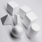 SOUJOY 32 Pack White Foam Shape, 8 Shapes Craft Foam Ball, Kid DIY Art Foam Cone - Image 6