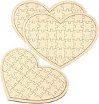 3 Pack Blank Wooden Heart Shaped Jigsaw Puzzle 11.2x8.4 Inch Unfinished Wooden - Image 7