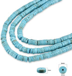 170pcs 5x2mm Natural Blue Turquoise Heishi Disc Rondelle Spacer Stone Semi - Image 3