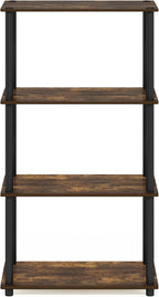 Furinno Turn-N-Tube Storage Shelves, 4-Tier Toolless Book Shelf, Corner Shelf - Image 9