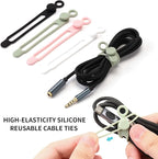 UMUST Silicone Cable Ties, Reusable Cable Management Organizer - Image 3