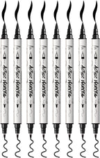 TRANSON 8 Pack Black Brush and Fine Dual-tip Acrylic Paint Marker - Image 7