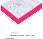 JANDJPACKAGING Neon Pink Heat Transfer Vinyl, HTV - Image 6