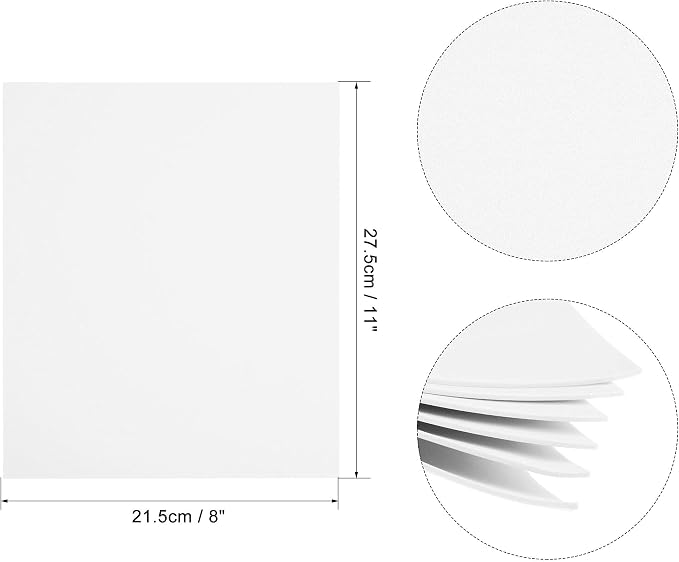 uxcell White EVA Foam Sheets 11 x 8 inch 1.7mm Thickness - Image 2
