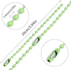 Lemonkey 100Pcs Ball Beads Chains Bulk, 4 Inch Dog Tag Metal Small Chains - Image 2