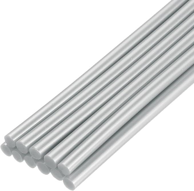 uxcell Mini Hot Glue Sticks for Glue Gun 7mm x 200mm Metallic Silver 12pcs by uxcell