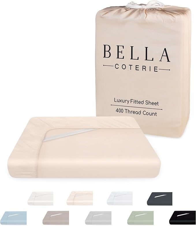 Bella Coterie Luxury Bamboo Viscose California King Size Fitted Sheet Only | by BC