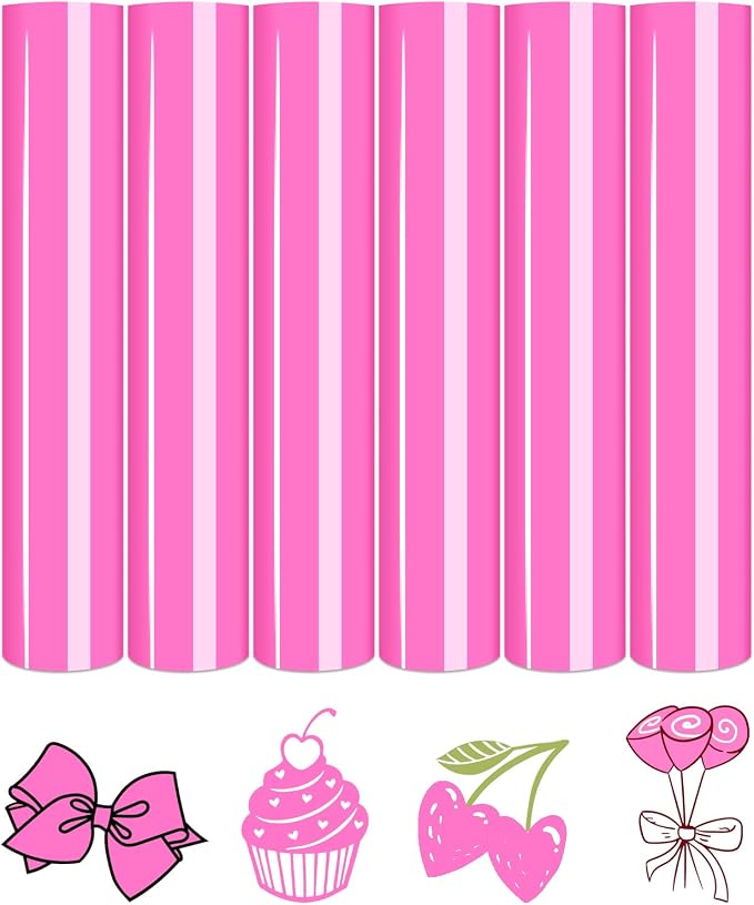 Tintnut Pink Frosting Heat Transfer Vinyl, easy cut & weed, stretch washable by Tintnut