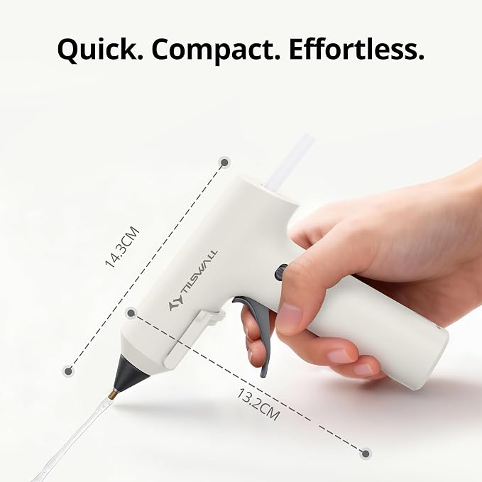 Tilswall Cordless Hot Glue Gun, Fast Preheating - Image 2
