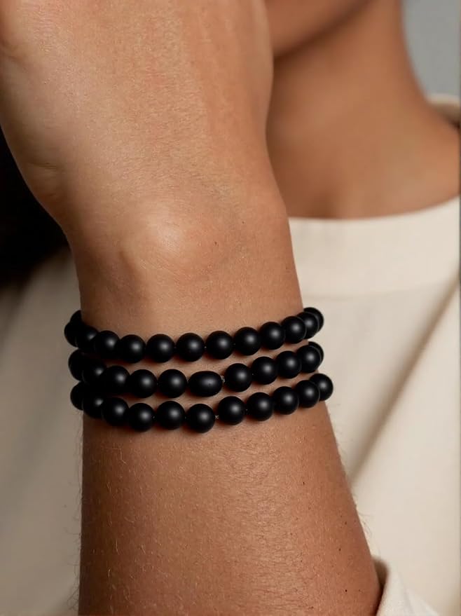 6mm Matte Black Onyx Bead, 15-Inch Matte Round Loose Stone Beads - Image 4