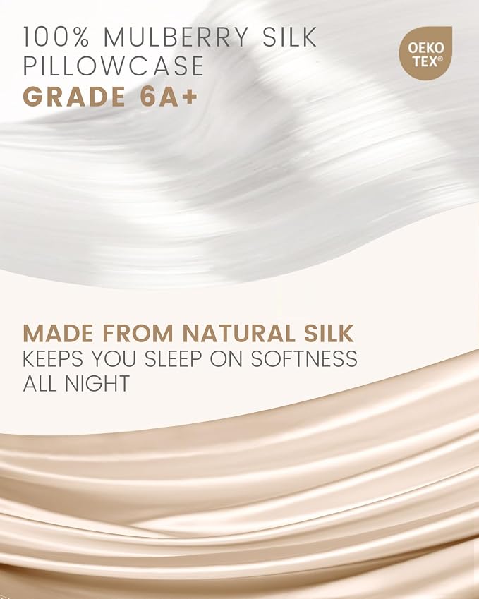 THXSILK Set of 2 100% Mulberry Silk Pillowcases - Image 2