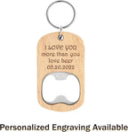 10 Pcs Wooden Keychain Blanks Wood Bottle Opener Bulk Laser Engraving Blanks - Image 3