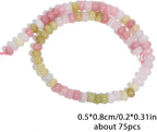 Songxi 5x8mm Natural Morganite Stone Rondelle Beads, Gemstone - Image 3