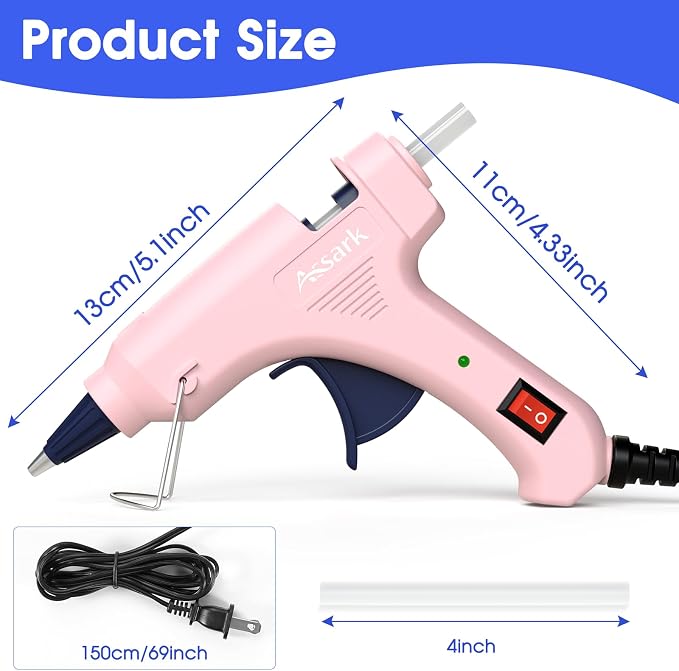 30W Mini Hot Glue Gun Kit with 30 Glue Sticks, Fast Preheating Hot Melt - Image 7