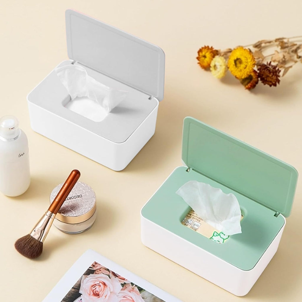 1 Pcs Diaper Wipes Dispenser, Refillable Wipe Container, Wipe Container with Sealing Design Lid, Keep Wipes Fresh,Wet Wipes Cases (Gray)