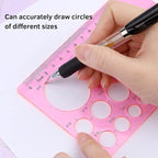 4 Pcs Circle Template for Drawing Circle Stencils Drafting Tools Set Stencil - Image 5