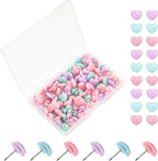 ELANE 100 Pcs Heart Thumb Tacks by ELANE