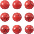 FASHEWELRY 50Pcs Synthetic Red Turquoise Cabochons Flat Back Gemstone Cabochons by FASHEWELRY