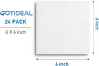 GOTIDEAL Canvases for Painting, 6x6 inch of 24, Professional Primed White Blank - Image 2