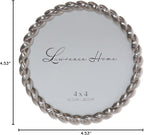 Lawrence Frames Metal Frame, Rope Design, Brushed Nickel, 4x4 Round - Image 5
