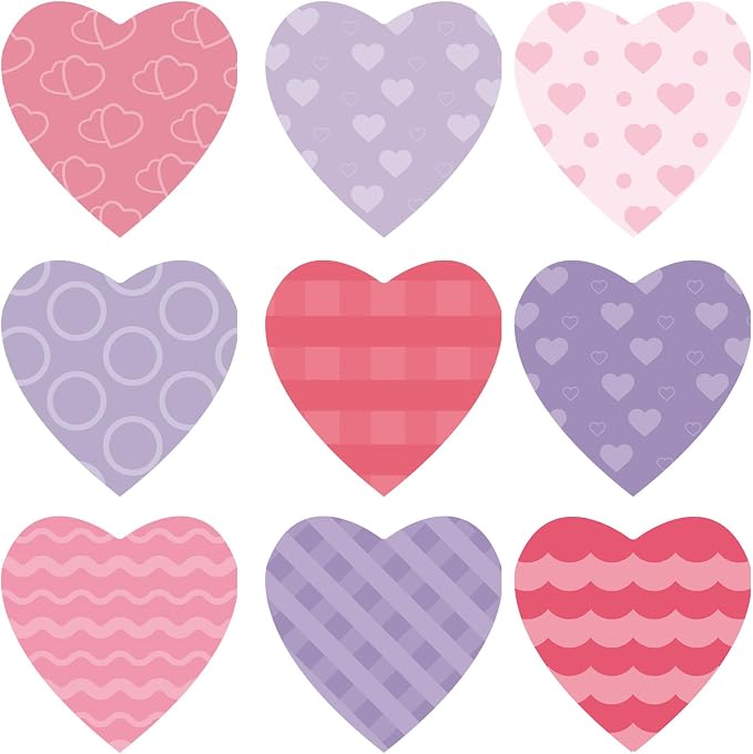 90 Pieces Heart Cutouts Paper Hearts Heart Shape Cards 5.5 Inches Large by YIXAXKAO