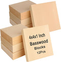 QTLCOHD 12Pcs Unfinished Wood Blocks by QTLCOHD