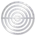 ORIGACH Stainless Steel Concentric Round Ruler Metal Circle and Curve Drafting by ORIGACH