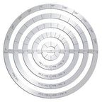 ORIGACH Stainless Steel Concentric Round Ruler Metal Circle and Curve Drafting by ORIGACH