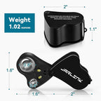 JARLINK 30X 60X Illuminated Jewelers Loupe Magnifier, Foldable Jewelry Magnifier - Image 7