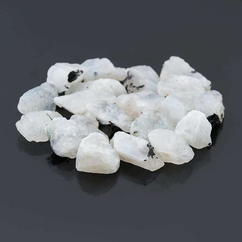 ColouredRocks 20pcs. Tourmilated Moonstone Crystals, Raw Stones, Rough Gemstones - Image 3