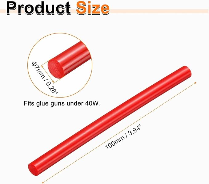 HARFINGTON 10pcs Hot Glue Sticks 0.28" Dia x 3.94" Long EVA Mini Hot Melt - Image 2