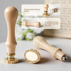 Frame Wax Seal Stamp, 3D Embossed Relief Carving Head and Wood Handle - Image 7