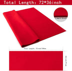HaoFeijh Red Felt Fabric 72 * 36 Inch Wide 1.6mm, Fabric Sheets Soft Woven - Image 2