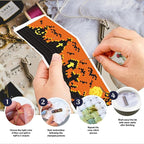 INFUNLY Halloween Cross Stitch Bookmarks Kit Evil Pumpkin Handmade Cross Stitch - Image 4