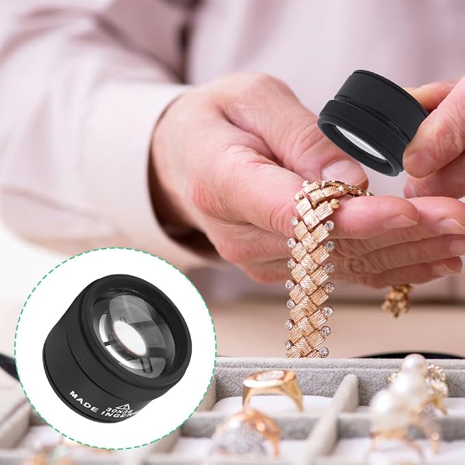 30X Coin Magnifying Glass, Portable Jewelry Loupe | Portable Pocket Magnifier - Image 2