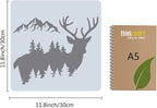 GORGECRAFT Sika Deer Stencil Template 11.8x11.8 Inch Elk Plastic Drawing Sign - Image 2