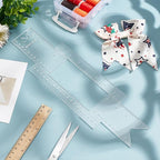 BENECREAT Cheer Bow Template Ruler, 13.8x3.8inch Large Acrylic Template Rulers - Image 5