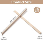 Wood Strips Slats for Wall, Wooden Dowels Wooden Sticks for Crafts 1/4" ×3/4" × - Image 3