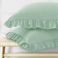 KKJIAF Ruffle Pillow Cases King Size Set of 2, Ruffled Pillow Covers by KKJIAF