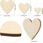 DERAYEE 100Pcs Unfinished Wooden Hearts - Image 2