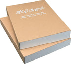 Kraft Cover Drawing Notebook & Sketchbook – Set of 2 Blank Plain Sketch Books – by leatherjournal