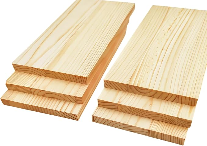 6PCS Rectangle Wood Boards Unfinished Wood Blocks - Image 4